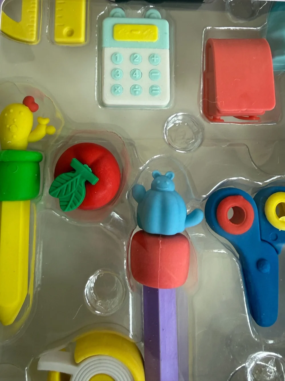 Pembrook Collectible 3D Mini Erasers - Multicolor School Supplied Set /NIB